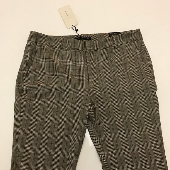 NWT Zara Woman Chino Fit Glen Plaid Checkered Pants Waist 36 - Picture 11 of 14